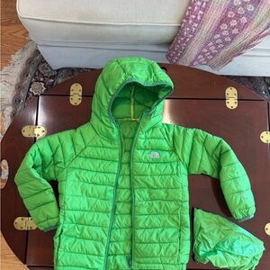The North Face Kids Vibrant Green Puffer Jacket